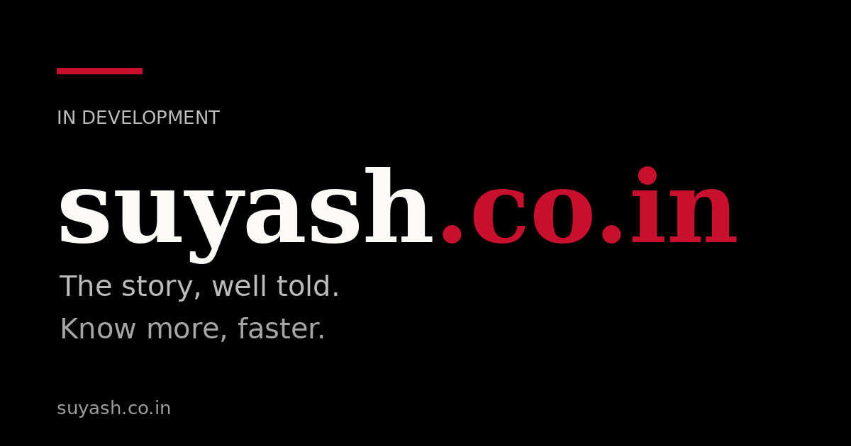 Link preview image for suyash.co.in